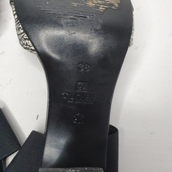 Tiger of Sweden Chunky Heel Ankle Elastic Strap Sandal Size 38 - Picture 8 of 9